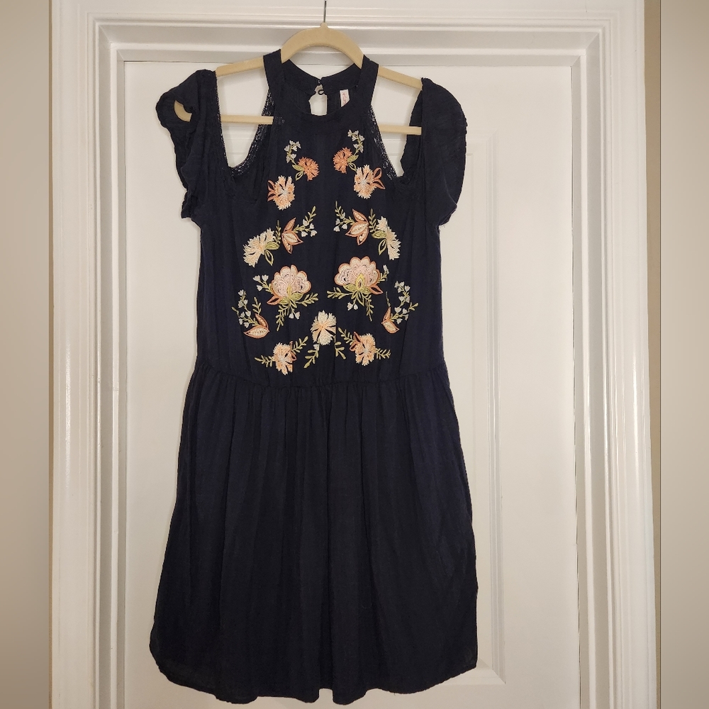 Cold Shoulder Embroidered Xhilaration Dress